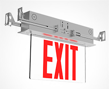 RECESSED LED EXIT SIGN WITH RC FUNCTION